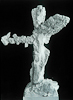 ON GUARD, Painted bronze, 66cm (26in)