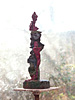 HAND STAND, Painted bronze